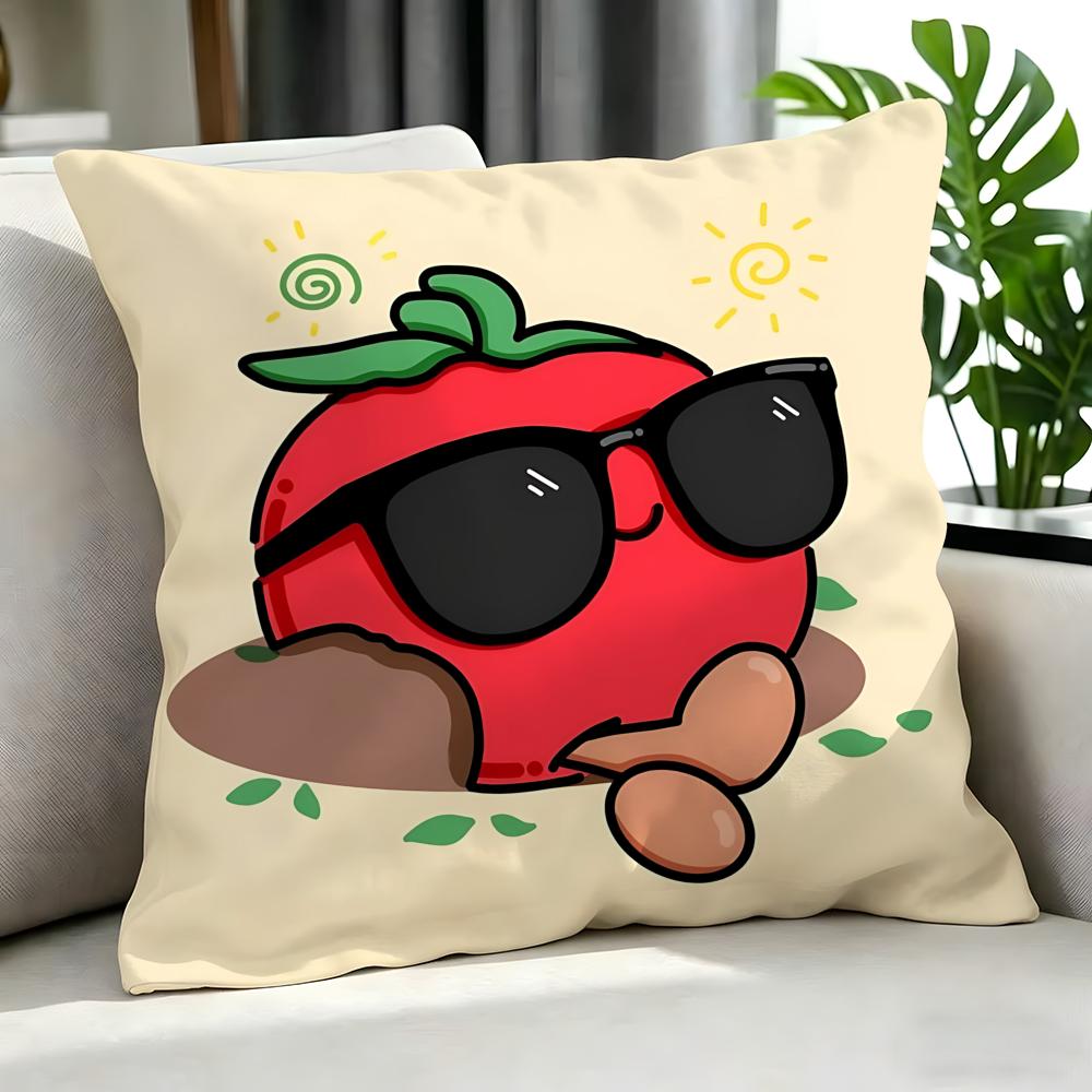 CCute Anthropomorphic Tomato Cherry Cushion Cover Cushion Cover Set Pcs X X X Pillowcase Decorative Sofa Home Decor