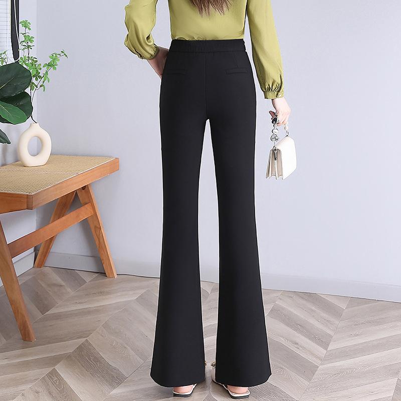 Women's Spring and Summer Thin Section High-waisted Thin Slim Open Micro-legged Suit Pants