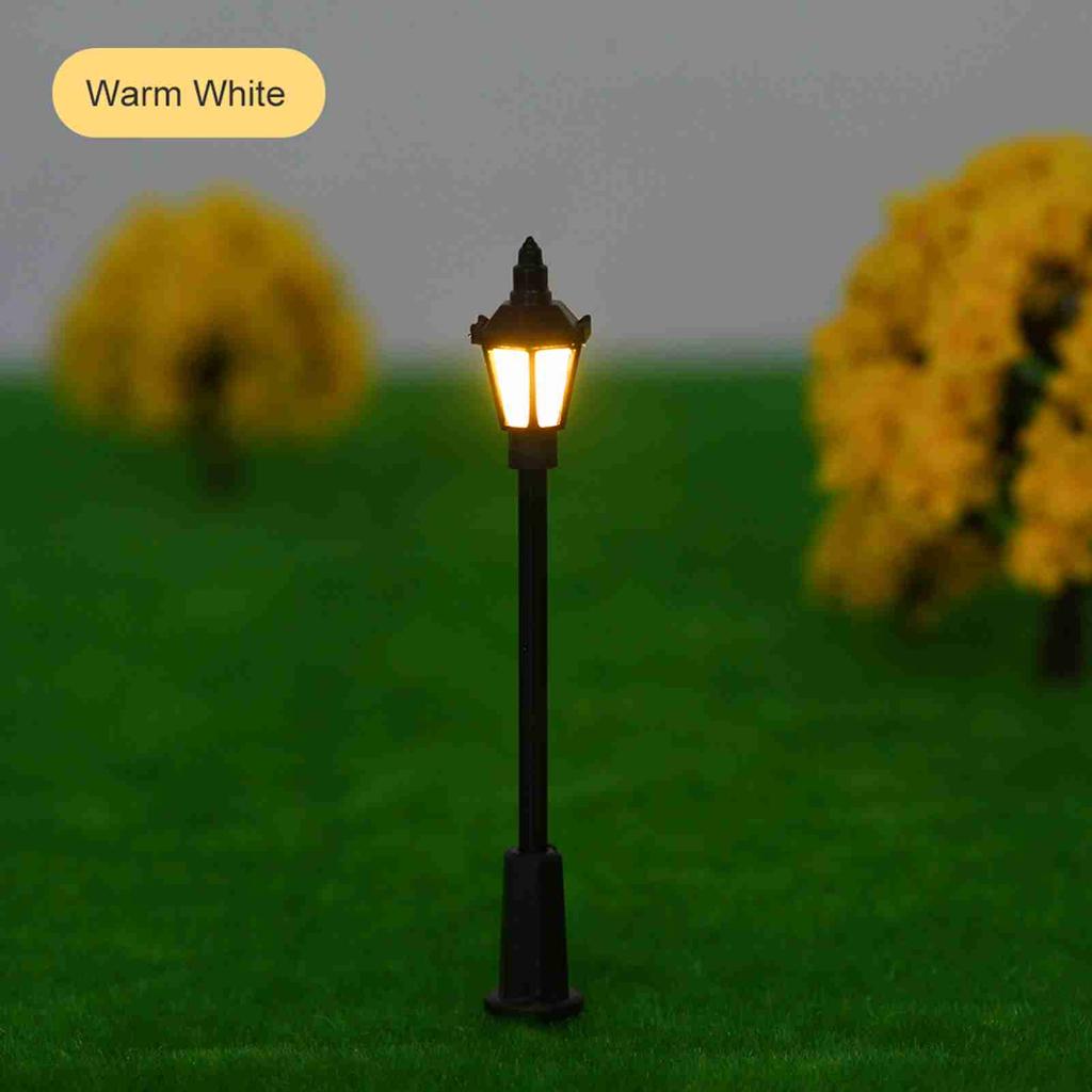 20pcs Warm White Model Street Lights Layout Lamppost Railway Train Garden Playground Scenery Led Lamp Lighting 1:150