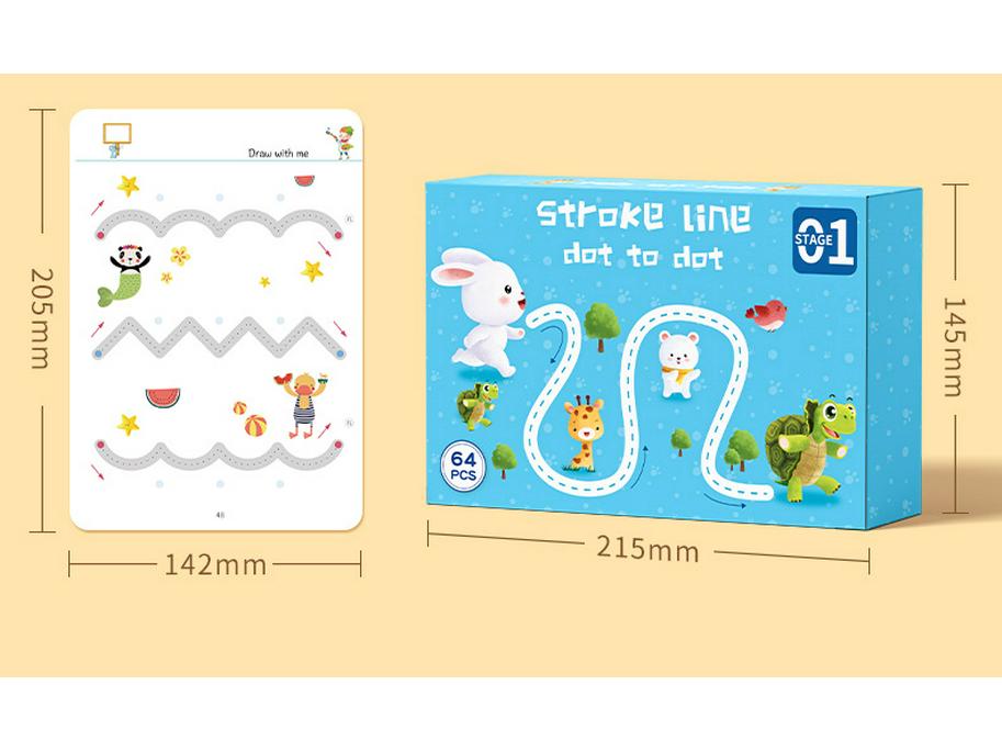 Stíratelné kartičky pro nácvik psaní tužkou pro předškolní děti – Vzdělávací hračka