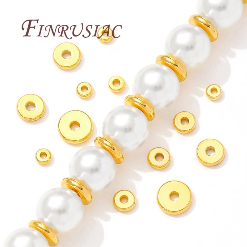3mm 4mm 5mm 6mm Spacer Beads 18K Real Gold Plated Separators For Beads Accessories For Jewelry,Beads For Bracelets