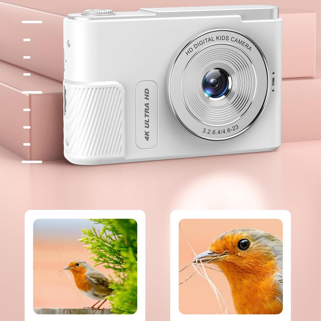 Câmera de Vlogging Digital 4K HD 48MP com Tela 16X Pequena Compacta para Crianças e Estudantes Câmera de Vlogging, Câmera, Zoom Point-and-Shoot, 2,4 polegadas