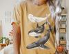 Maglietta Comfort Colors con Balena e t-shirt per bambini: T-shirt Orca, Megattera, Beluga ad Acquerello