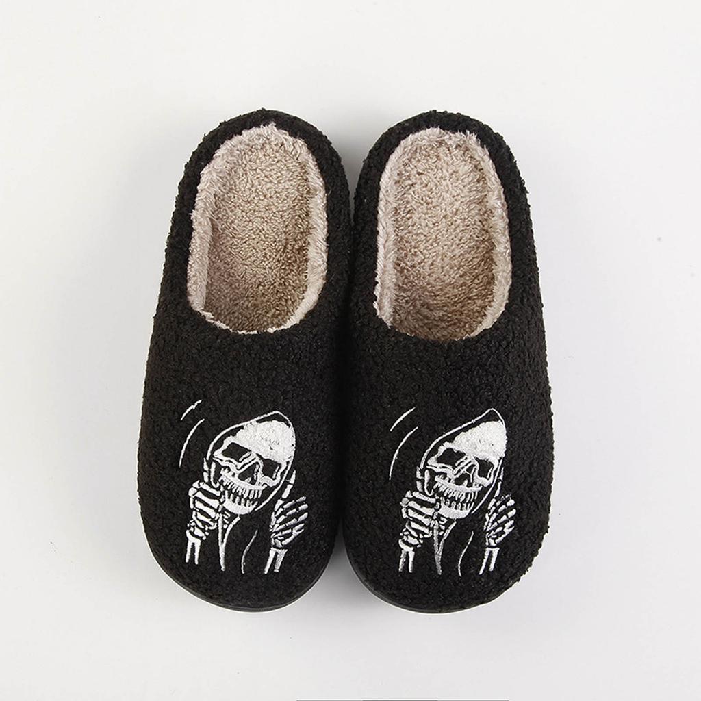 Women's Fuzzy Slippers Band Memory Foam Slippers Open Toe Csual Shoes Slippers Women Slipper Socks with Grippers Size 9-11