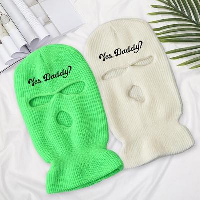 Herbst Winter Radfahren Gesichtsmaske Gestrickt Hohe Elastizität Unisex Einfarbig Introvertierte Menschen Motorrad Winddicht Vollgesichtsschutz