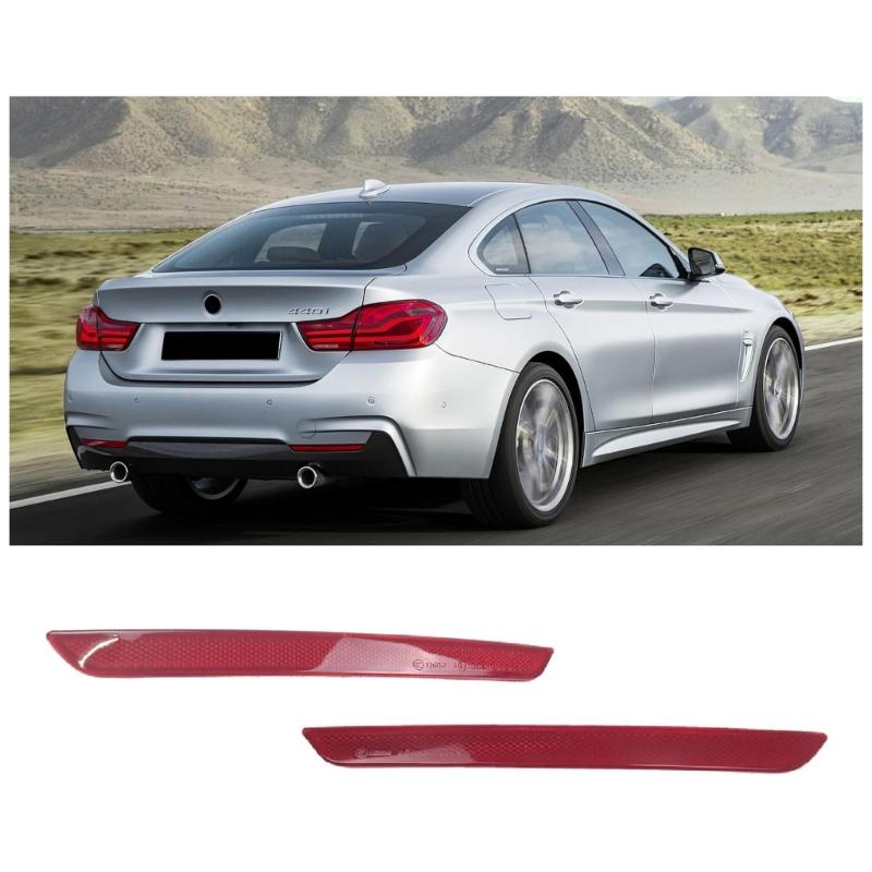 2pcs Rear Bumper Trim Reflector Strips 63147388765 63147388766 for 530i 540i 530e Reflective Cover Replacement