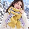 Thick Plush Cute Lamb Scarf Wool Blend Wool Blend Neckerchief Winter Knitted Scarf  Cold Weather