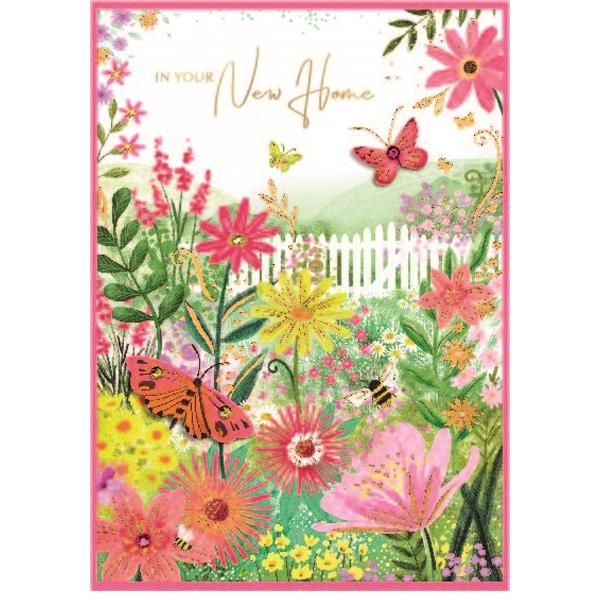 Simon Elvin On Your New Home Floral Greetings Card (Pack of 6)