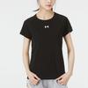 Under Armour Logo Sports Round Neck Comfortable Breathable Casual Short Sleeve T-Shirt Women T-Shirts Black 22500523-001