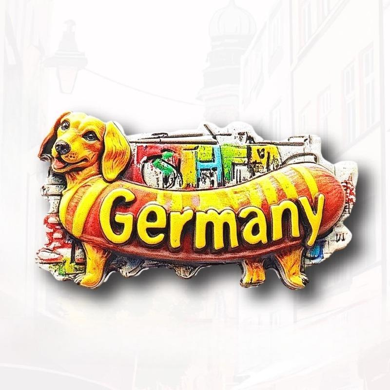 Germany Refrigerator Stickers Free State of Bavaria Travel Souvenirs Hamburg Schloss Neuschwanstei Dachshund Fridge Magnets Gift