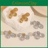 Florale Titanstahl Ohrstecker Für Damen Modeschmuck Geschenk