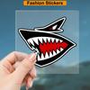 2.7Inch Shark Teeth Kayak Mouth Car Sticker, for Helmets Coolers Walls Bumpers Motorcycles Mugs Cars Trucks, Vinyl Decal, Laptop Sticker