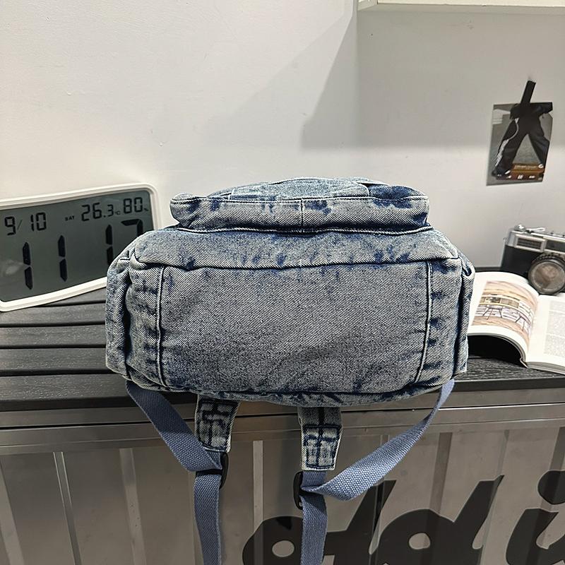 Denim Backpack Student Schoolbag Women's Travel Backpack