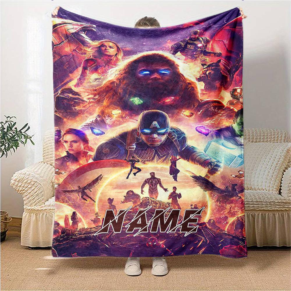 Custom Name "Spider-Man: Spider-Verse" blanket for Couch & Bed, Plush Cozy Fuzzy Blanket Super Soft & Warm Blankets for Fall and Winter. 090820