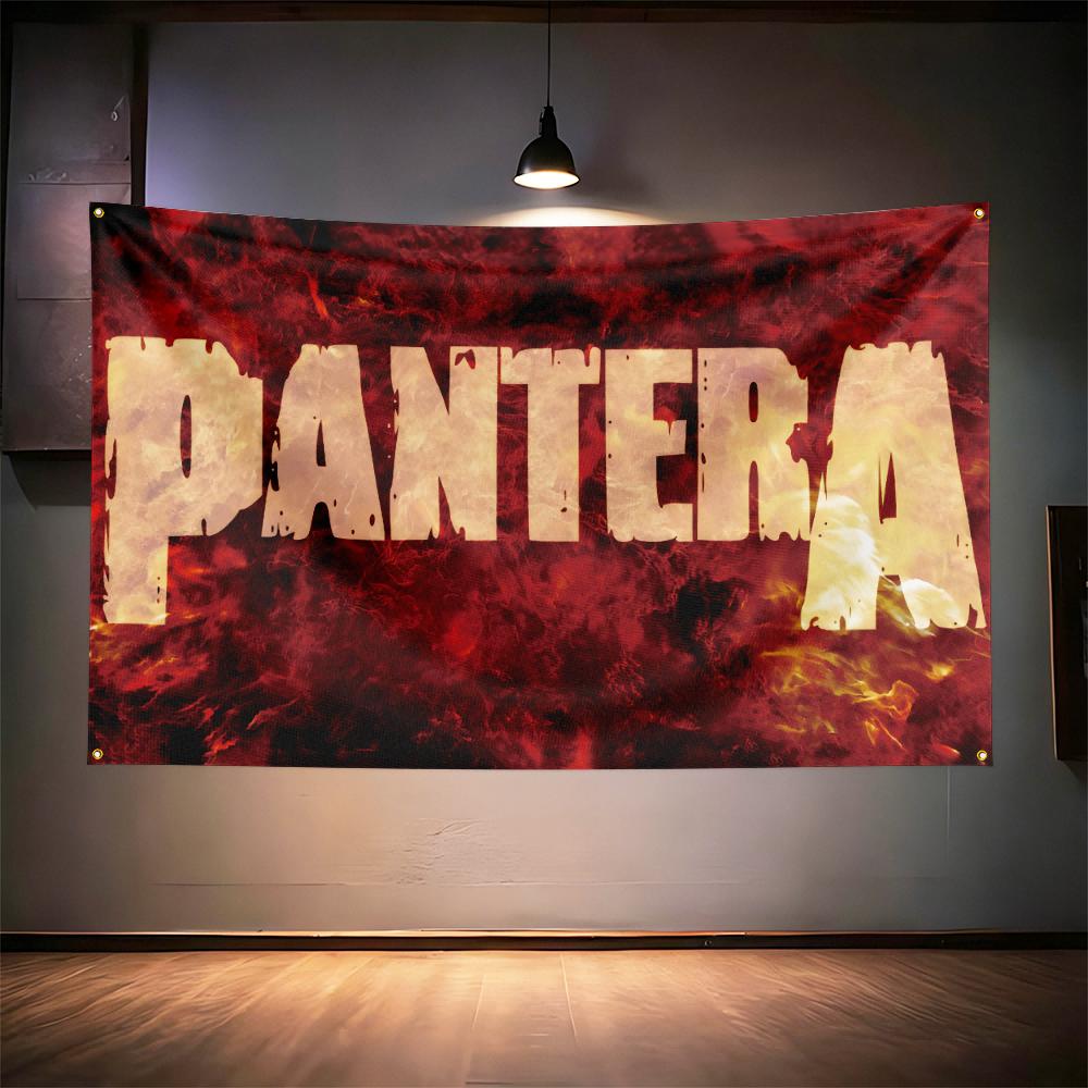 Rock Music Flag 3x5ft For Pantera Band Fans Banner Hd Print Brass Grommet Garage Bedroom Living Room Dorm Wall Decor Tapestry