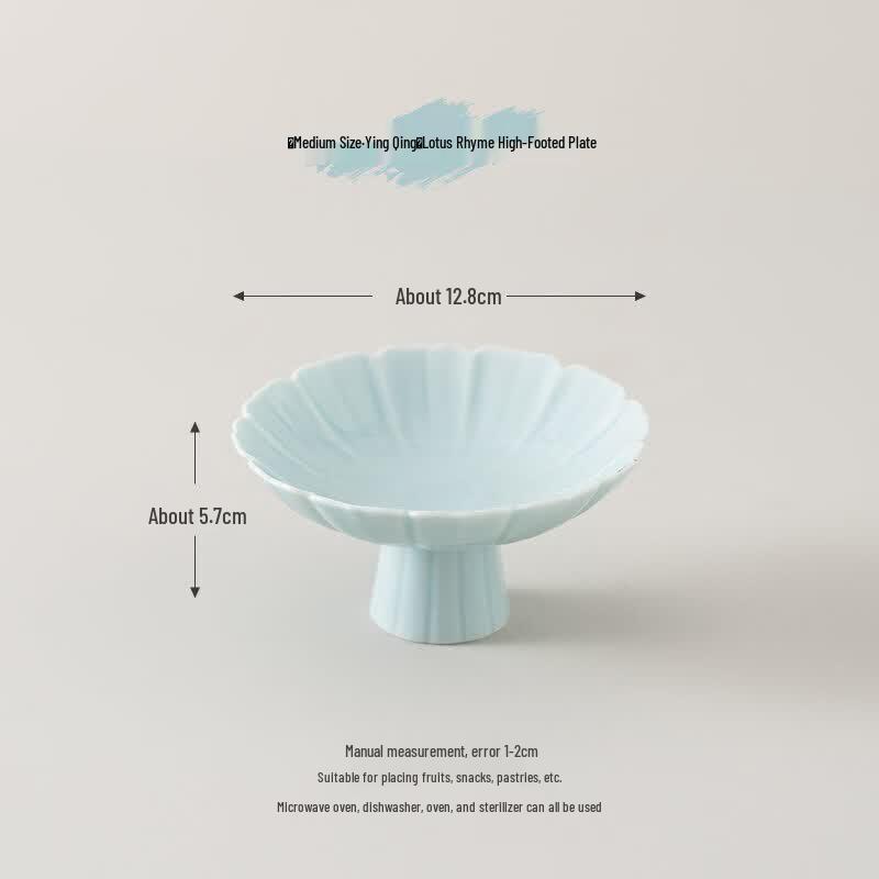 Lotus Rhyme Ceramic Afternoon Tea Plate