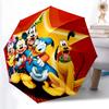 1pc Sturdy 8-Bone Auto Umbrella, Disney Characters Pastel Floral Group Umbrella, Digital Printed, Foldable Umbrella for On-the-Go Outdoor Use