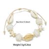 Leicht-Luxus Meeresstil Muschelarmband, Goldene Muschelmünzen + Dreidimensionale Jakobsmuschel Elastisches Schnurarmband
