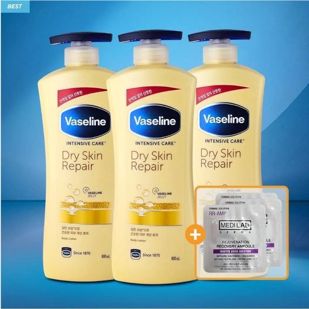 

Vaseline Dry Skin Repair Body Lotion 600ml 3 bottles for extremely dry skin