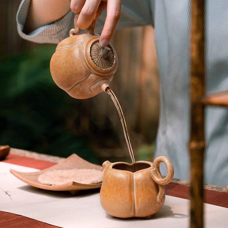 Edenus Ceramic Pumpkin Tea Set