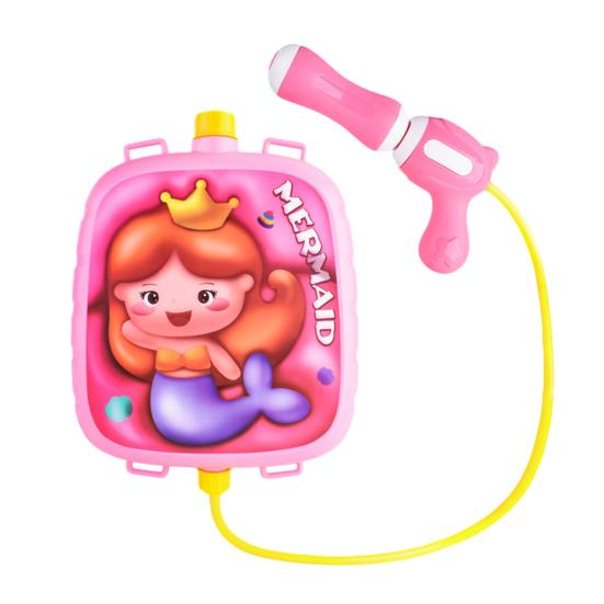 Cartoon Pull-Out Backpack Water Squirter for Kids Large Capacity Spray Toy for Summer Beach Pool Play Fun Outdoor Splash Game for Boy Girls