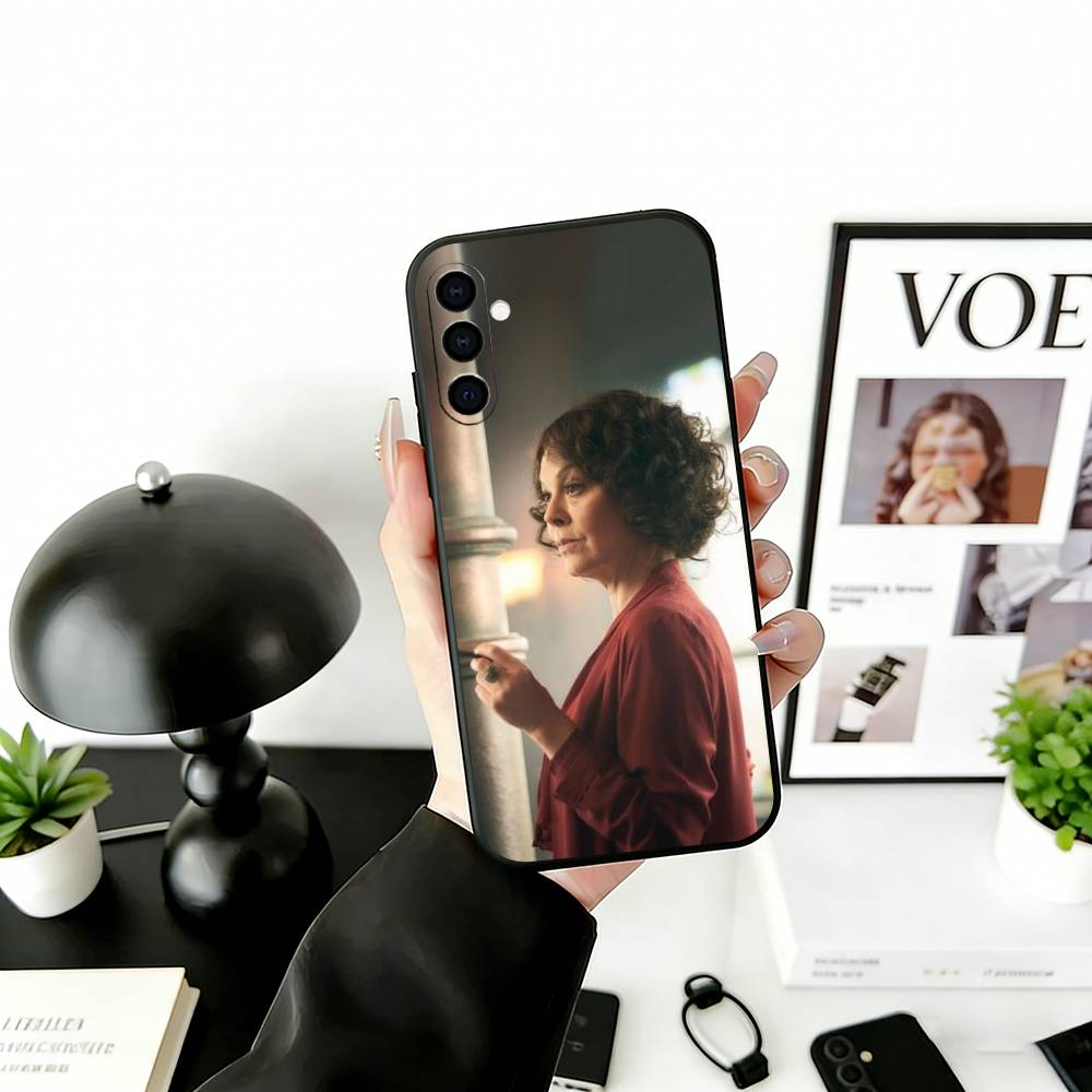 P-B-Polly Gray Phone Case For Samsung Galaxy A73,A72,A71,A70,A53,A52,A51,Soft Silicone Black Cover