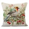 Tree Branch Bird Print Pattern Home Decor Pillowcase Bedroom Living Room Sofa Decoration Polyester Cushion Cover With Zipper