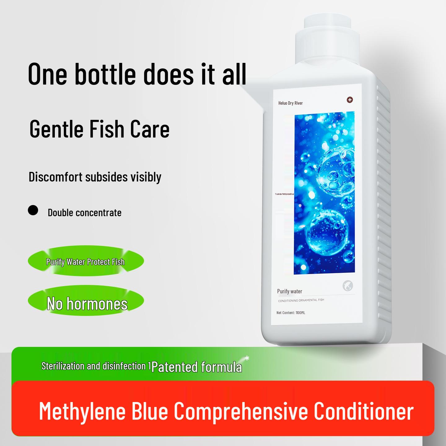 

Methylene Blue Solution for Fish and Koi Aquarium: Non-Drug Formula for White Spot, Water Mold, Fin Rot, and Disinfection. Accessories