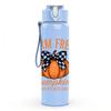 1PC Farm Fresh Pumpkin Letter 750ml Color Plastic Sports Water Bottle Leakproof Flip Straw Lid Suitable for Sports Office Home Use