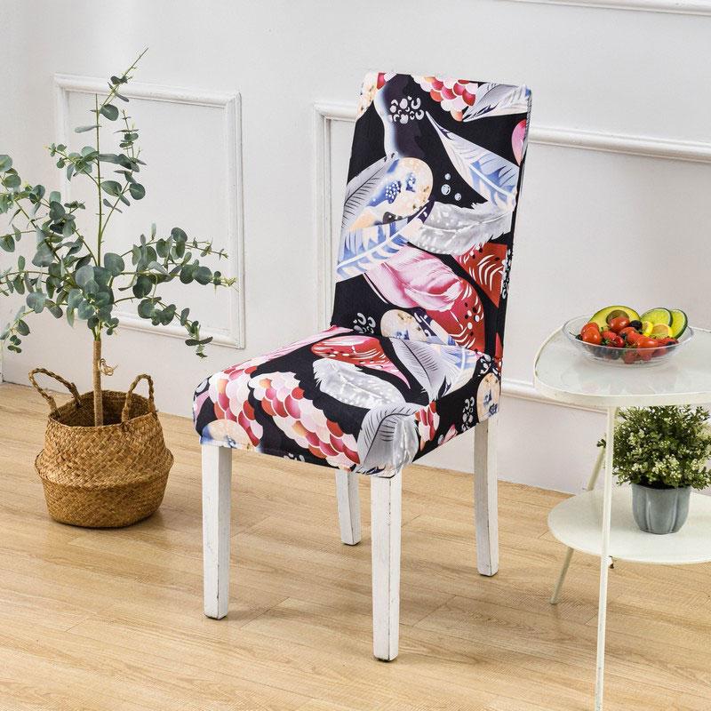 New Colors Chair Covers Floral Modern Slipcover For Dinning Room Wedding Stretch Elastic Furniture Protector