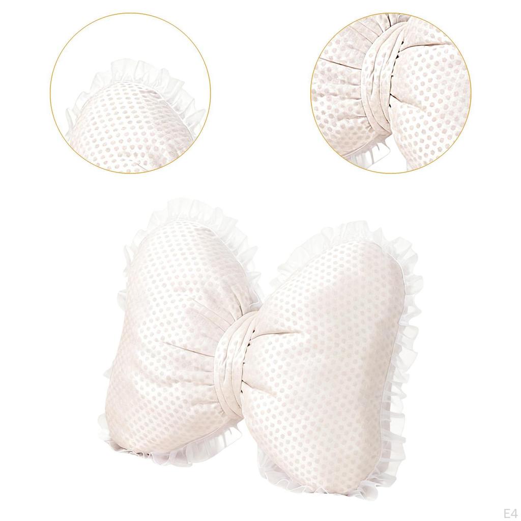 Bowknot Pillow Back Cushion Crafts Ornament Wedding Gift Sofa Throw Comfortable for Office