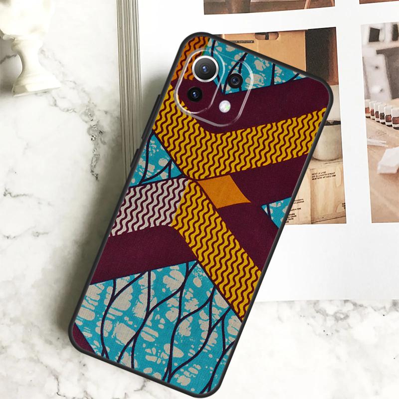 African Wax Fabric Cover For POCO M6 X6 Pro X3 X4 X5 M5s F3 F5 Xiaomi 13T Pro 11T 12T 12 13 Lite 14 Ultra Case