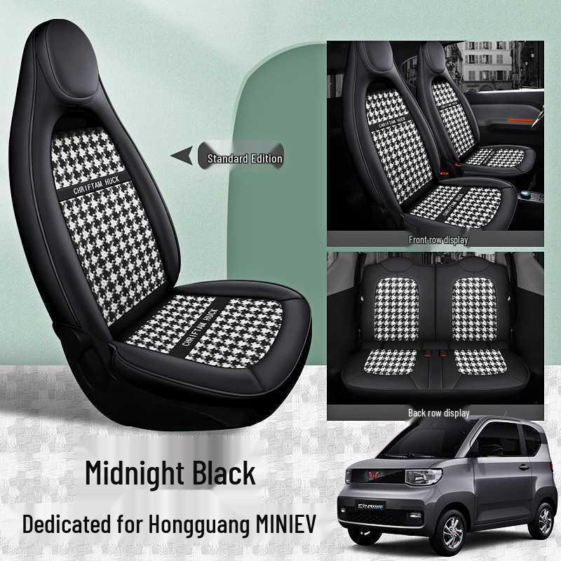 2020-2023 Wuling Hongguang Mini Macaron Houndstooth Seat Cushion & Cover Mini Dedicated Full Encapsulation for Four Seats