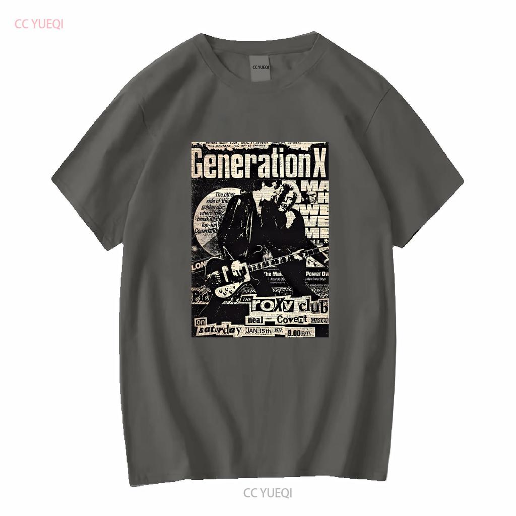 The generation x t shirt punk rock 70s TE5413 vintage Washed Slightly streetwear Versatile Unisex Comfortable Soft Stretched