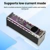 22.5W Purple Transparent Mecha 8-Cell 18650 Battery Case Solderless Power Bank Housing Supports Low-Current Mode