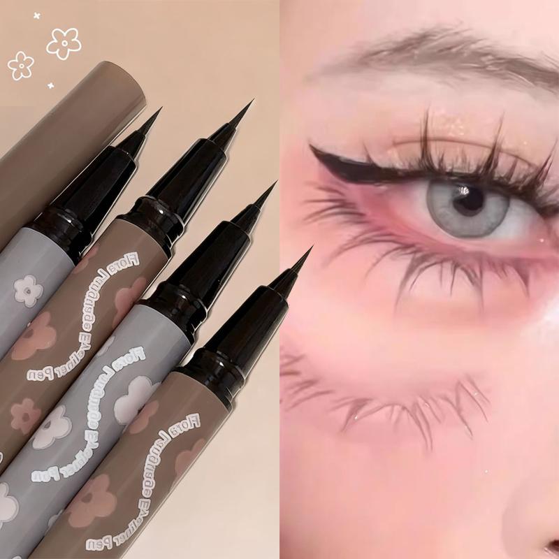 Eyeliner Pen Quick Dry Liquid Eye Liner Easy To Draw Ultra-fine Lying Silkworm Pencil Black Brown Lower Eyelash Makeup