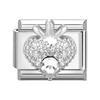 New Zircon Starfish Heart Shell Crown Rose Flowers Italian Charm Links Fit 9mm Stainless Steel Bracelet Women DIY Making Gifts