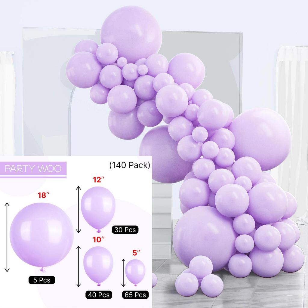 Conjunto de Balões Macarons Matte e Metálicos para Decorações de Festa de Aniversário Multicena