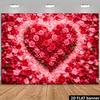 1Pcs Heart Shaped Rose Petals Decoration Background Backdrop For Photo Studio Photo Booth Party