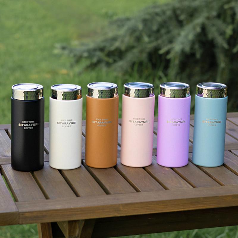 210ml/420ml Fashion Mini Double Stainless Steel Vacuum Flask With Bling Lid Portable Pocket Coffee Tea Thermos Mug Tumbler