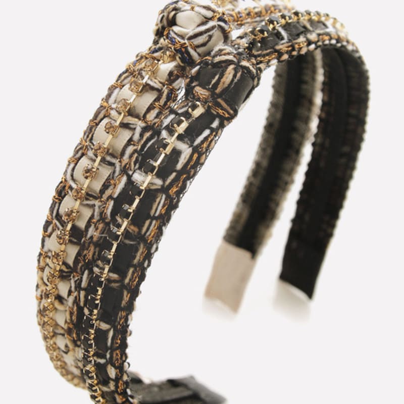 

J.Lauren Сатиновый ободок для волос с бантом из ленты H01324 beige