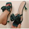 Sandales à talons aiguilles pour femmes, chaussures vertes à talons hauts et moyens, de luxe, tendance, chic, pour fête, mariage, dorées, sexy, de créateur, élégantes