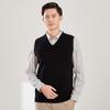Men's Loose Fit Wool Crew Neck Sweater Vest - Sleeveless Pullover for Spring & Autumn