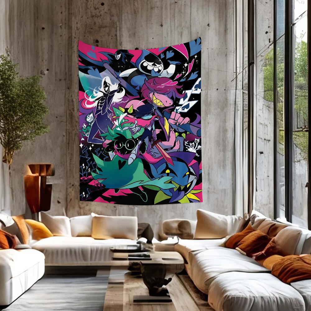 Deltarune Videohra Tištěná Velká Nástěnná Gobelínová Závěsná Tarotová Hippie Nástěnné Koberce Kolejní Umění Domácí Dekorace