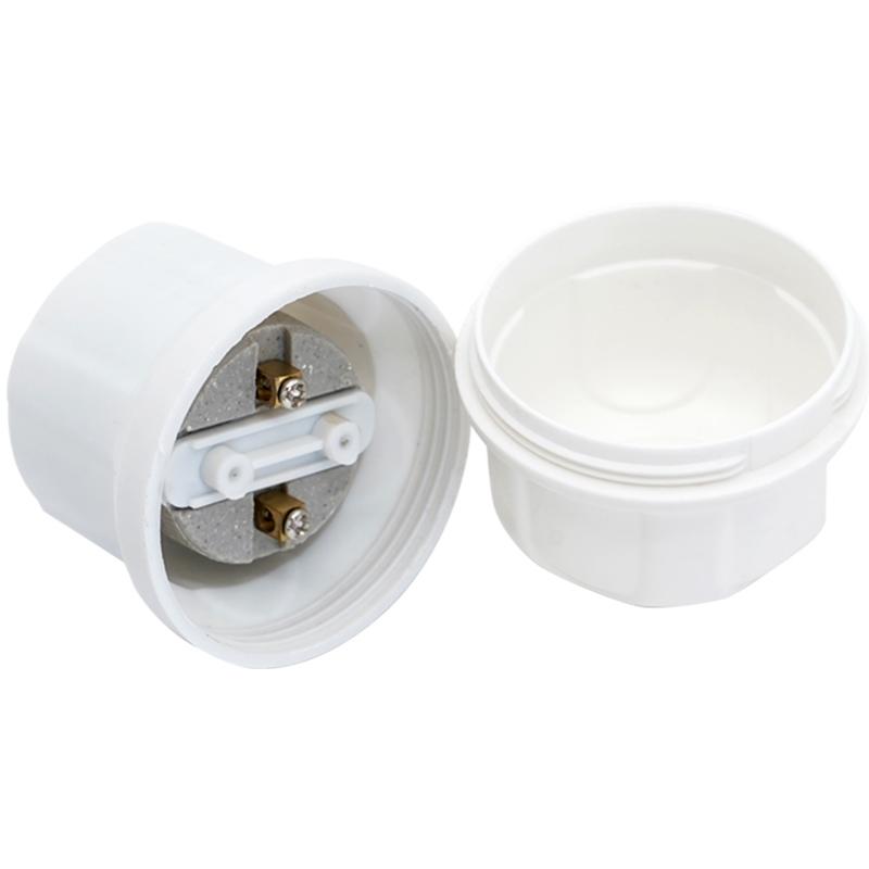 E27 Waterproof Ceramic Lamp Mouth Insulation Lamp Holder With Small Three Links Animal Heating Lamp Spiral Electric Light Socket