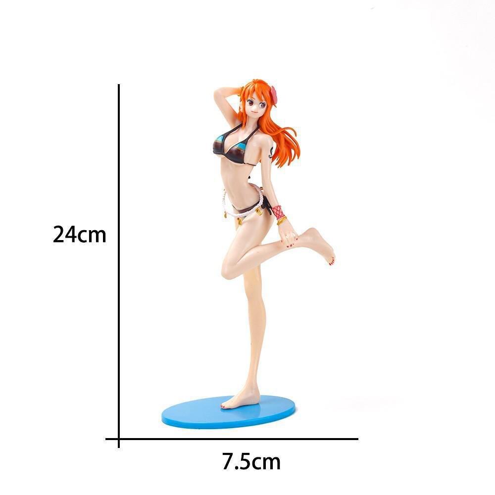 24CM One Piece Япония Игра Статуя Нами Аниме Фигура Сексуальная Девушка ПВХ Экшн Фигура Модель Игрушка Взрослые Коллекционные Куклы Подарки
