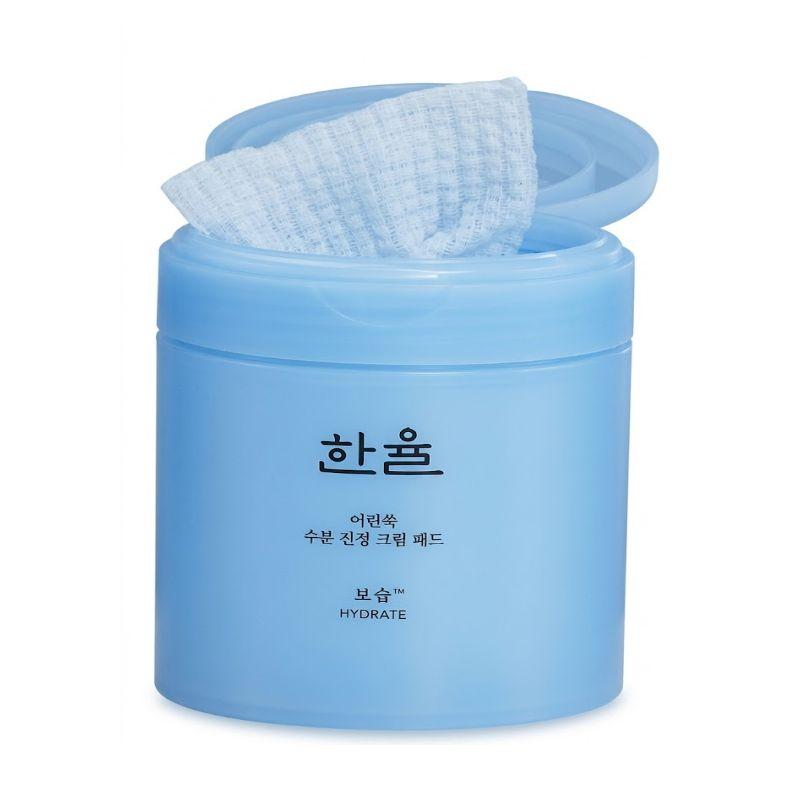 Hanyul Young Mugwort Hyaluronic Toner Pad Deep Hydration & Soothing Care 60 Pads + 10 Pads Set