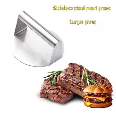 Edelstahl Quadratischer Patty- & Steak-Presser - Manuelles Teppanyaki- & Hamburger-Werkzeug