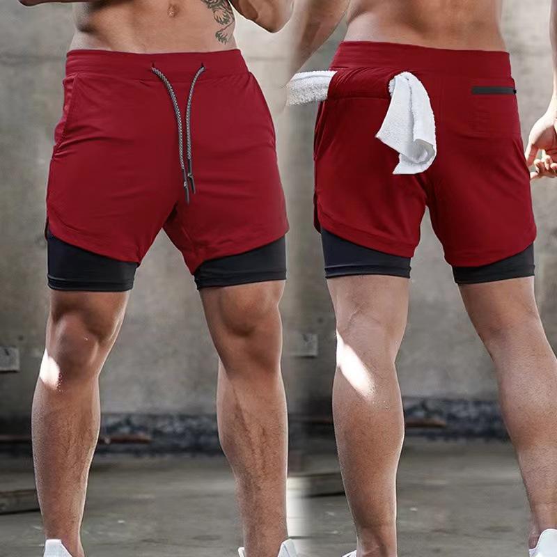 Summer Men's Casual Running Shorts - Multi-Pocket, Double Layer, Plus Size Fitness