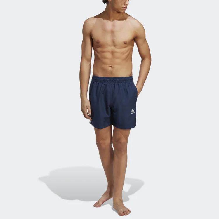 Adidas Originals Classic Three Stripes Series Striped Elastic Casual Shorts Men shorts HT4407